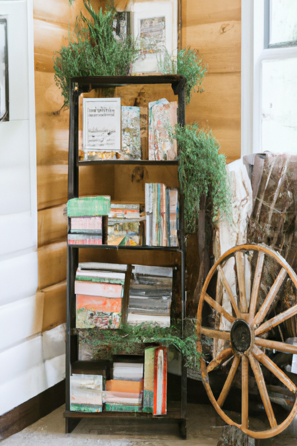 Farmhouse Shelves Living Room 1