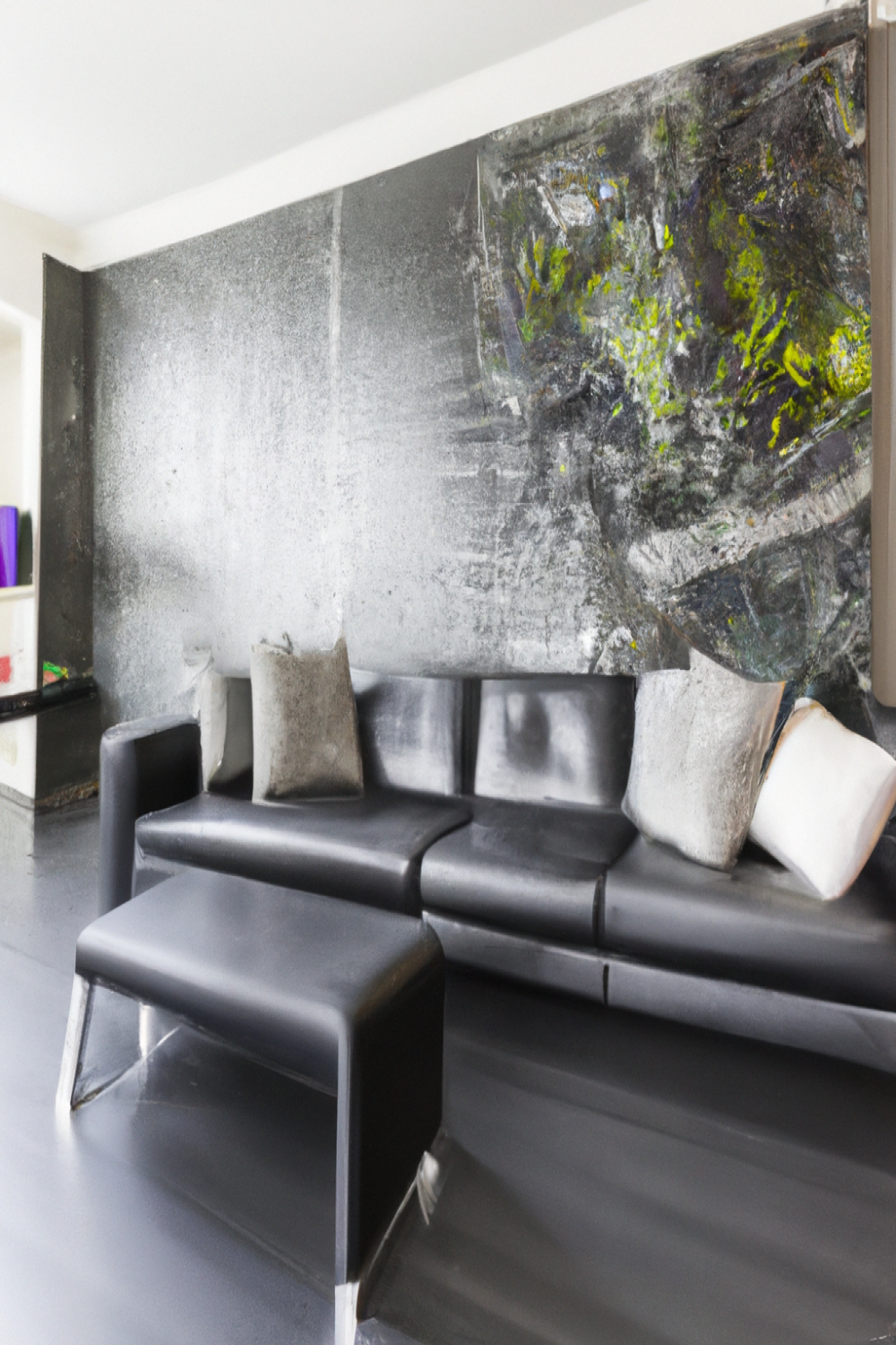 Modern Black Accent Wall Living Room 1