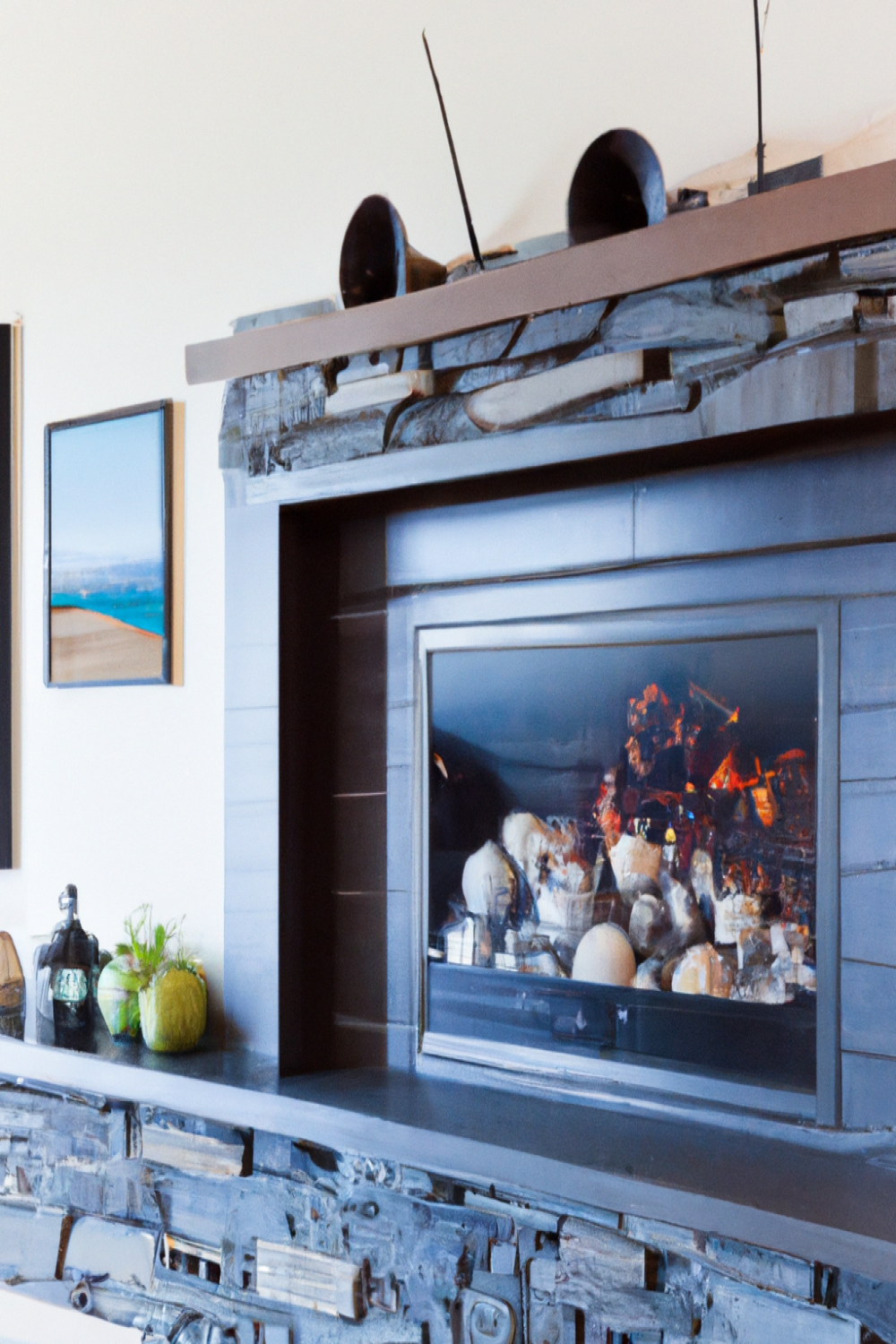 Embrace The Serenity: The Modern Coastal Fireplace Revamps Your Living Space