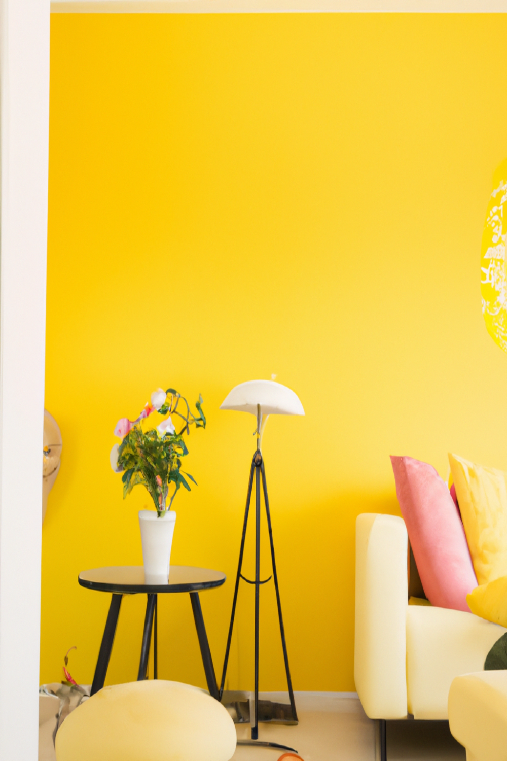 Modern Yellow Living Room 1