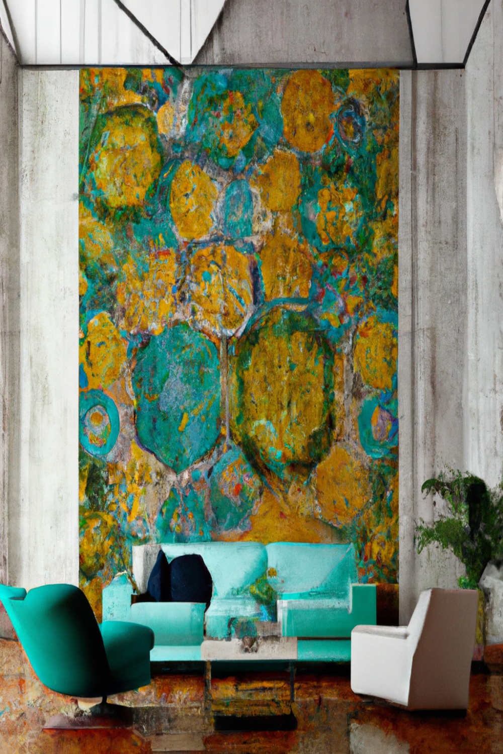 Transform Your Living Room With Stunning Mural Art Designs