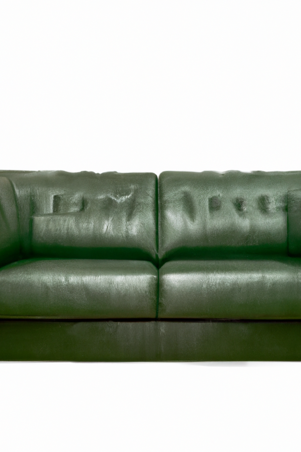 Sage Green Leather Sofa 1