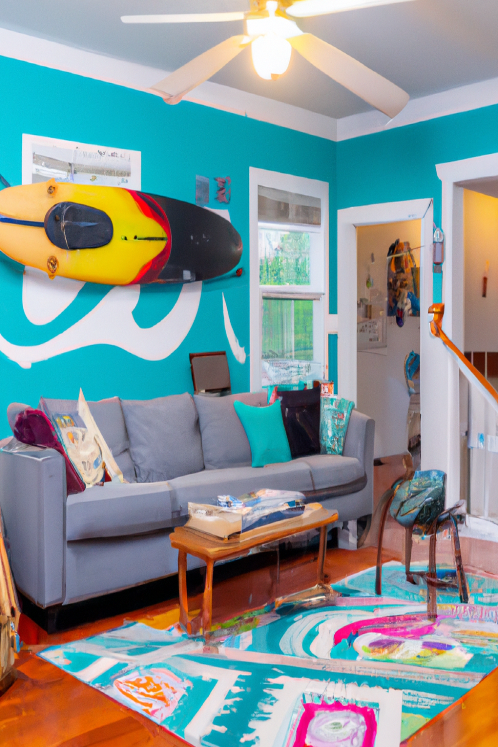 Riding The Waves: Create A Surf Inspired Living Room For An Ocean-inspired Retreat