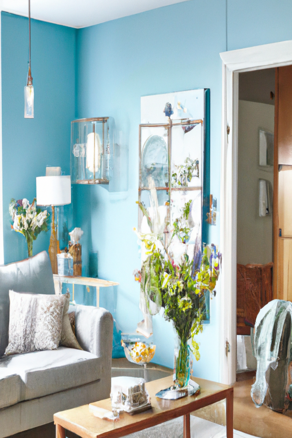 Creating A Serene Haven: Hague Blue Living Room Inspiration