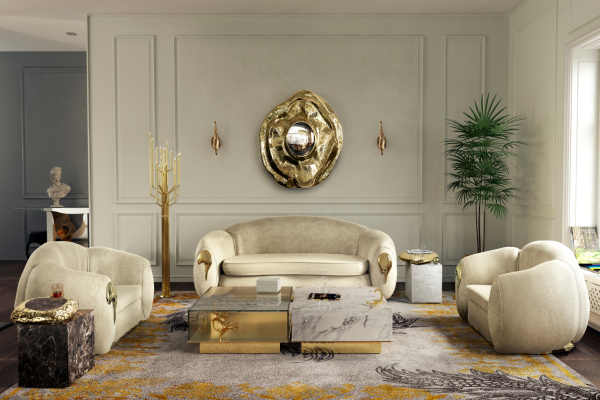 A Luxury Living Room Design With A Exclusive Center Table