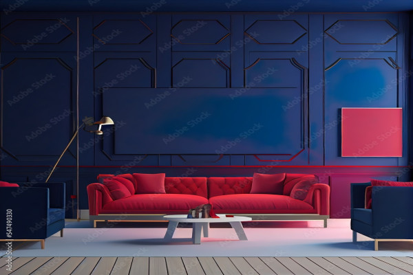 Red And Blue Living Room