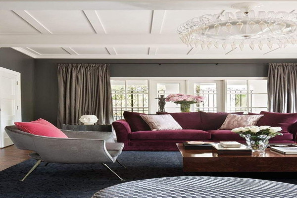 Burgundy Living Room Decor