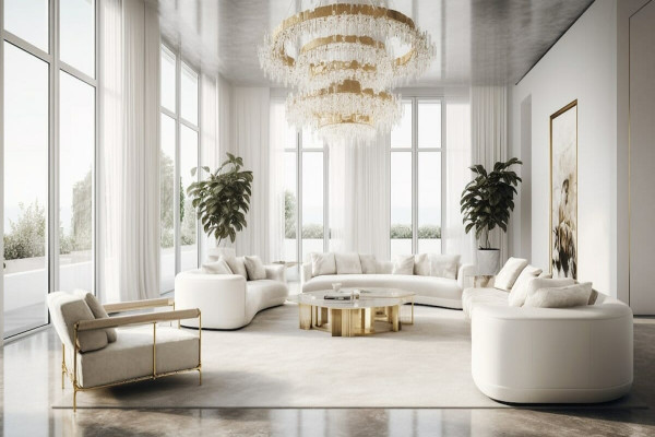 White And Gold Living Room Ideas