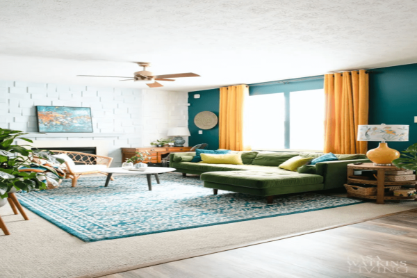 Teal Living Rooms