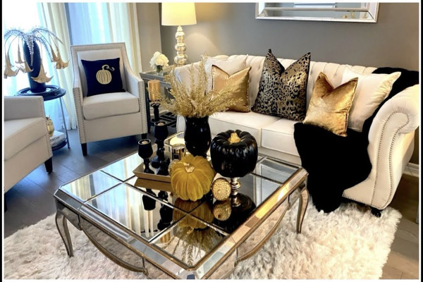 Black & Gold Fall Decor How To Decorate With Black & Gold Black Fall Decor Living Room Refresh