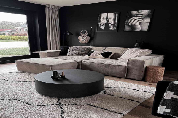 Modern Black And White Living Room