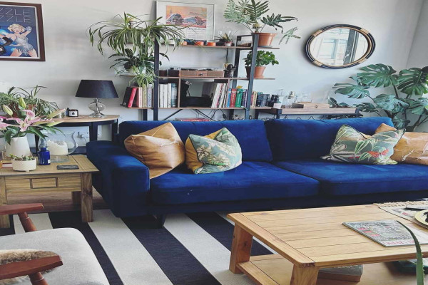 Blue Couch Decor