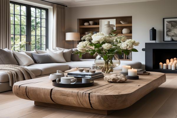 Wooden Coffee Table Decor