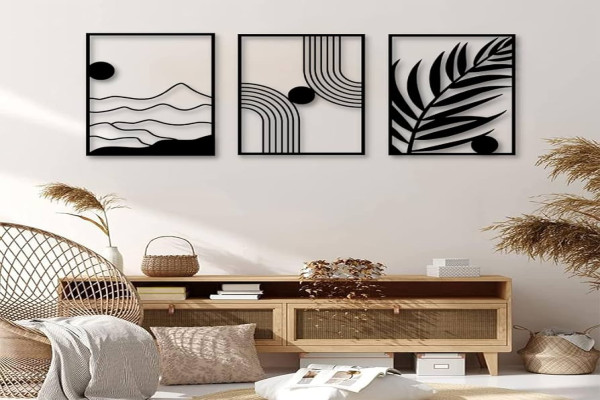 Black Metal Wall Art For Living Room