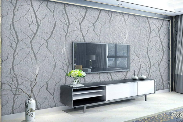 D Grey Embossed Wallpaper Luxury Bedroom Living Room Wall Decor