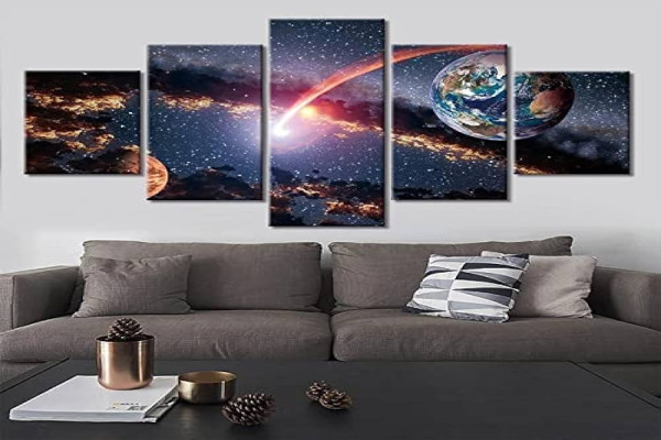 D Pictures Living Room Wall Pictures Modern Wall Picture Canvas Pictures Pieces Earth Mars Room Wall Decoration Design Wall Art Pieces Canvas Art