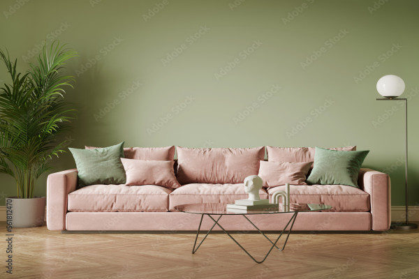 Sage Green And Pink Living Room