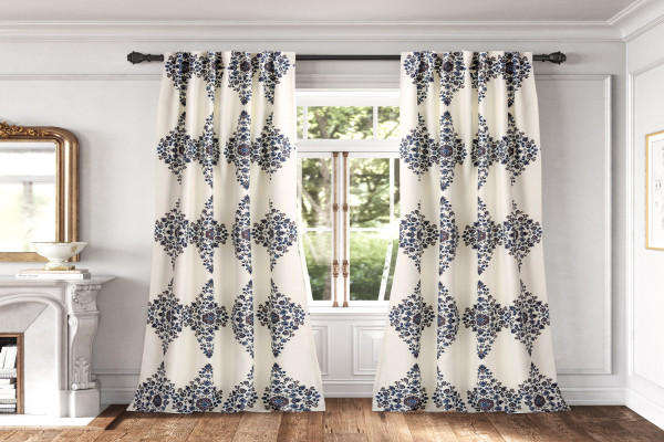 Delilah Polyester Room Darkening Curtain Pair