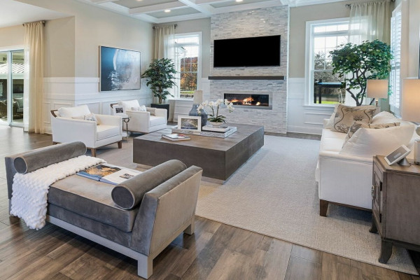 Living Room Design With Fireplace