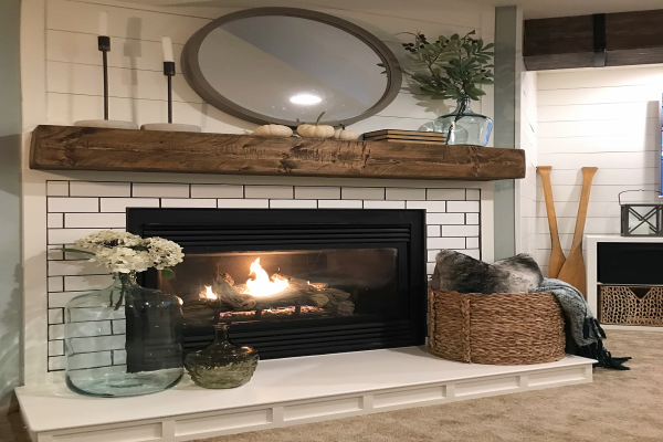 DIY Rustic Mantel Farmhouse Fireplace Decor