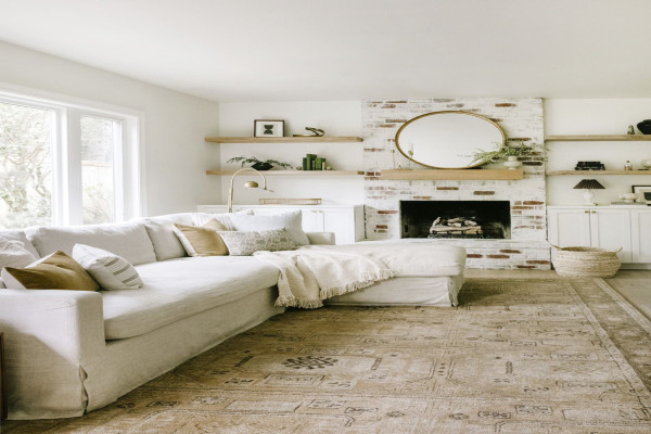 White Wall Living Room