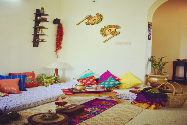 Floor seatingindian ethnic style-my home #bohodecor