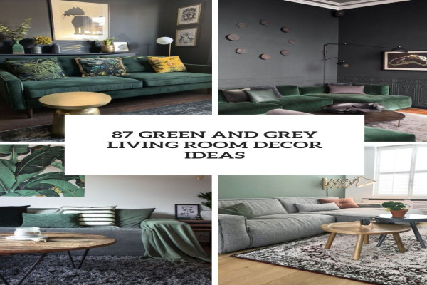 Green And Grey Living Room Decor Ideas - DigsDigs