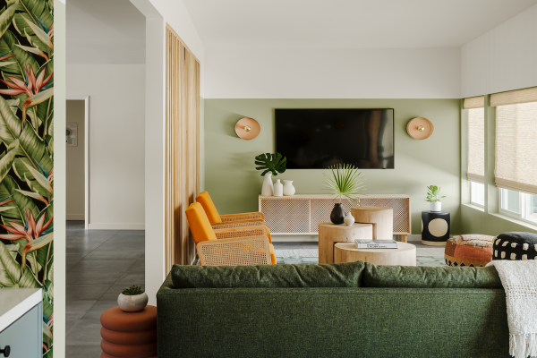 Green Theme Living Room