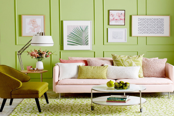 Green Living Room Ideas with Refreshing Style