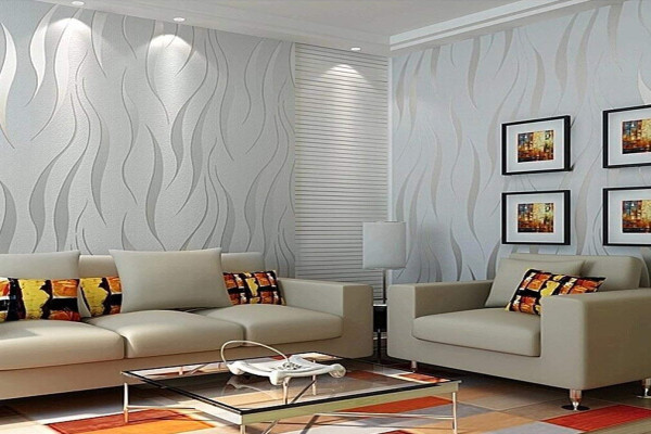 Homgrace Waves Wallpaper Wall Roll Modern Wallpaper with D Wave