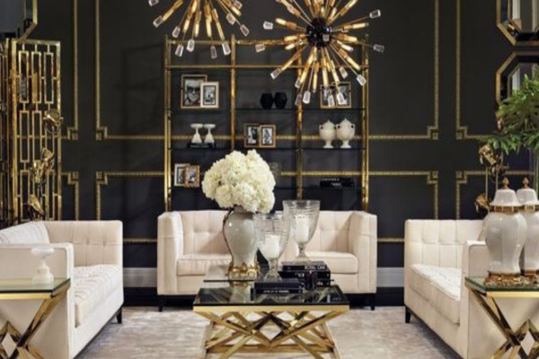 Black White And Gold Living Room Ideas