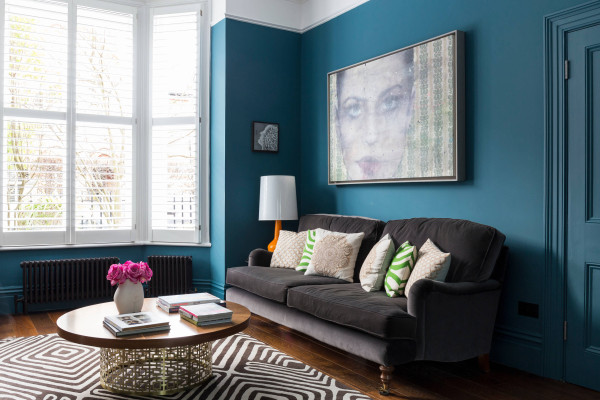 Teal Walls Living Room