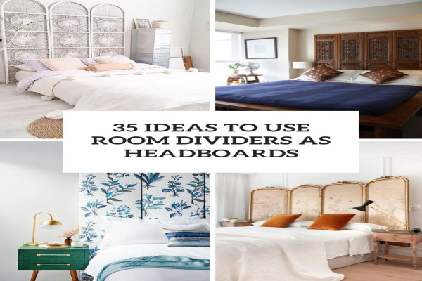 Ideas To Use Room Dividers As Headboards - Shelterness