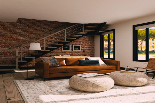 Industrial Theme Living Room