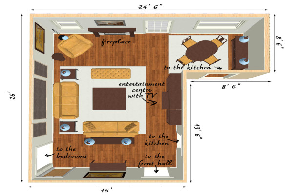 L Shaped Living Room And Dining Room Ideas