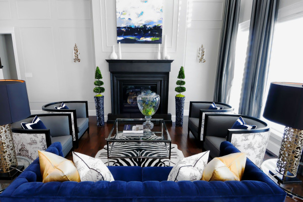 Black And Blue Living Room Ideas