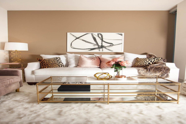 Living Room Ideas Rose Gold Glam living room, Beige living rooms