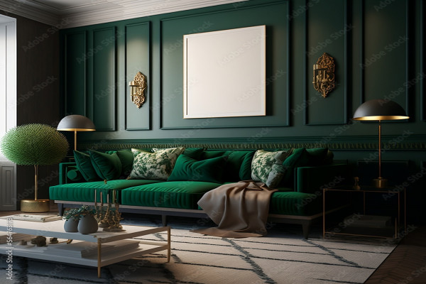 Black And Green Living Room