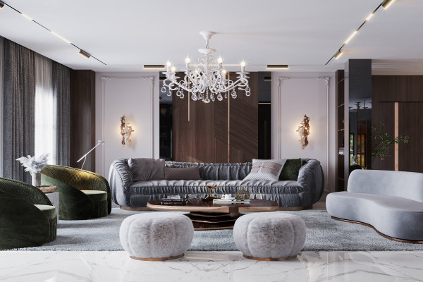 MODERN CLASSIC LIVING ROOM IN RIYADH