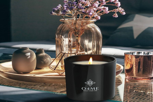 OME Scented Candle Vanilla in Glass, High-Quality Room Fragrance