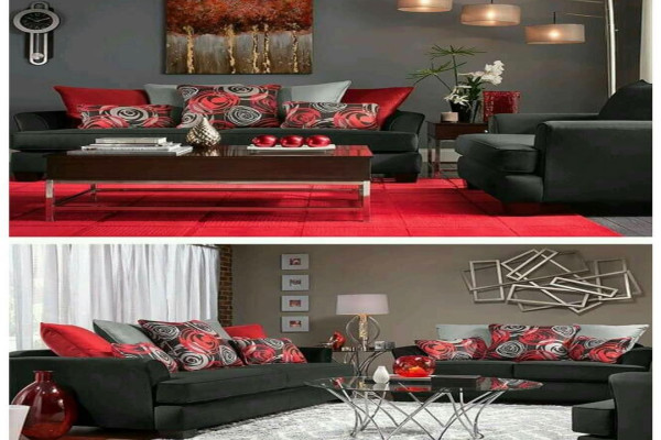 Red And Black Living Room Decor