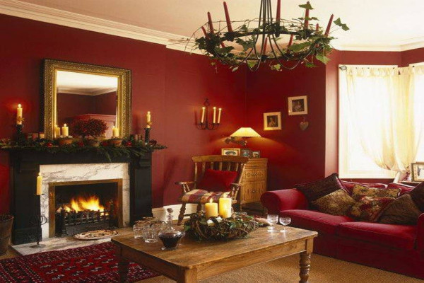 red gold brown color scheme - Google Search Red living room