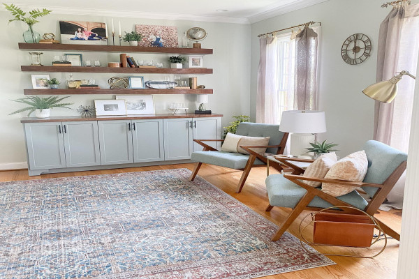 Cozy Mid Century Modern Living Room