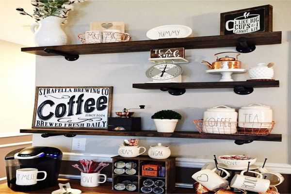 Coffee Bar Shelf Ideas