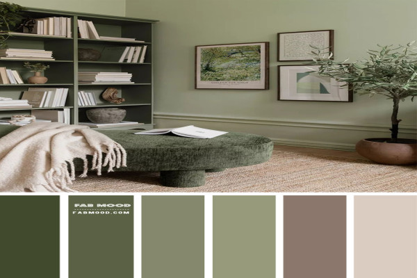 Green And Beige Living Room