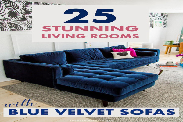 Blue Velvet Sofa Living Room Ideas