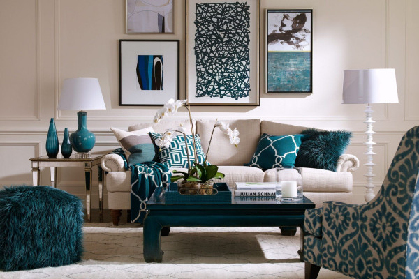 Teal Living Room Ideas (The Color Effect) Teal living