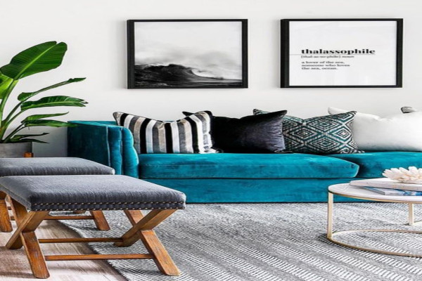 Turquoise Teal Sofa Living Room Ideas