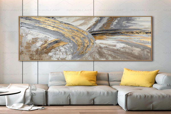 Wall Painting Abstract Golden Gold Frame Wall Art Large Pictures for Living Room Canvas Painting Home Decor Prints x cm / x inches Golden