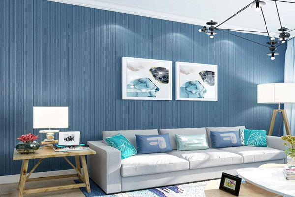 Wallpaper Blue Wallpaper Non-Woven Wall Paper for Bedroom Living